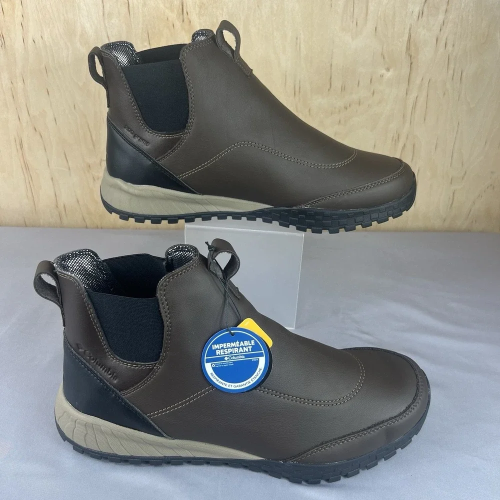 Columbia Fairbanks Rover Chelsea Boots Men's 13 Brown Waterproof 200G BM5597